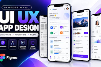 design wireframes, prototypes, app UI UX design, professional UX UI design