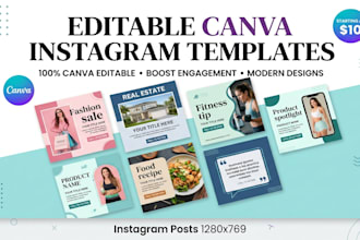 design editable canva templates for posts and stories