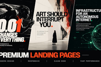 design and develop a unique interactive react landing page