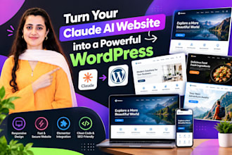 convert claude ai website to wordpress using elementor