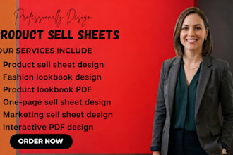 design product sell sheets and branded lookbooks