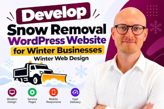 develop snow removal wordpress website for winter businesses winter web design