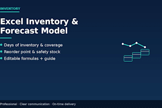 build an excel inventory and demand forecast model for your business