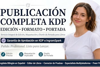 edicion, formato y diseno de portada para la publicacion de libros en KDP