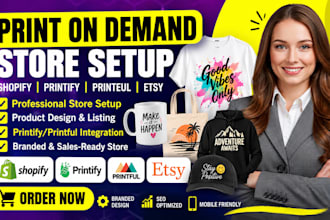 do print on demand store, shopify pod store, printify, printful, etsy pod store