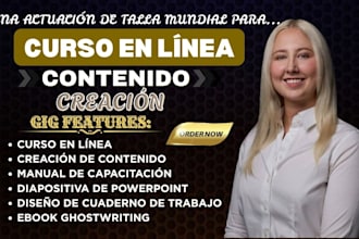 contenido de curso en línea, plan de estudios del curso, creación de cursos