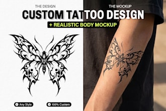 design your tattoo with a realistic skin mockup