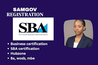 do sba certification, samgov registration hubzone, 8a, wosb, mbe wbe, cage code