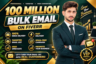 send 100,000 bulk email blast, email campaign and email marketing
