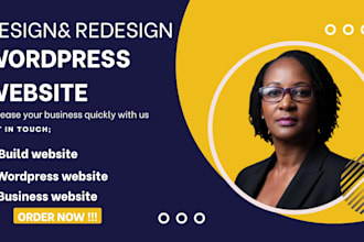 design, redesign and build a responsive word press business website