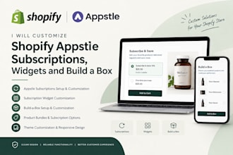 customize shopify appstle subscription, widget and build a box