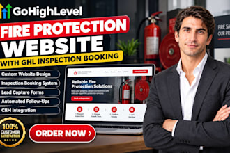 build gohighlevel fire protection company website ghl inspection booking
