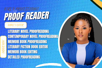 proofread literary novel, contemporary fiction editor, memoir book proofreading
