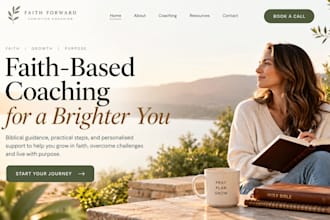 design squarespace christain coach website faith base biblical coach website