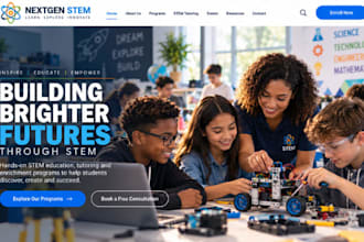 design wix stem education website stem tutoring stem enrichment program website