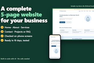 build a mobile friendly five page website for your local business