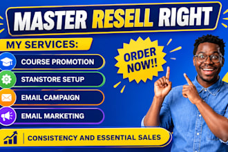 promote master resell right courses with email marketing