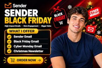 design sender black friday cyber monday christmas email newsletter campaign