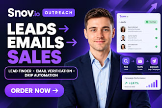 setup snov io lead finder email verification cold outreach drip automation