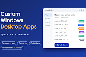 make you a desktop application supported by ai, with interactive UI