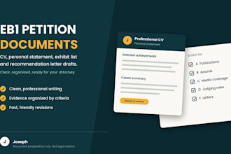 write and organize your eb1 petition supporting documents