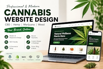 build cannabis website, cbd website, hemp website, weed, and marijuana website