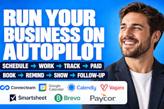 setup connecteam google calendar calendly vagaro smartsheet brevo paycor