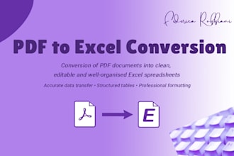 convert PDF files to formatted excel spreadsheets