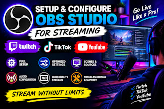 setup obs studio for streaming on twitch tiktok and youtube