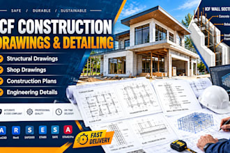 create icf construction drawings structural detailing and shop drawings