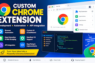 create custom chrome extension development with advanced features