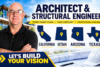 do architect and structural engineer for california, texas, arizona, utah USA