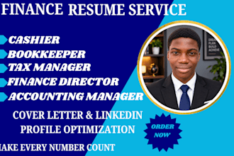 create a professional finance resume and CV