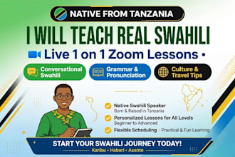 teach you fluent swahili  as a native
