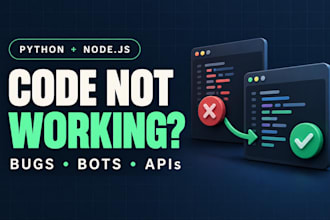 fix your python or node js bot script and API errors