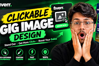design a clickable fiverr gig image and gig picture thumbnail cover
