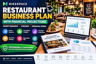create an investor ready restaurant cafe, food business plan and market research