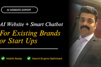 do ai website development, ai business website, ai landing page with ai chatbot