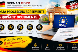prepare german gdpr data processing agreements and privacy document