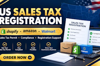 register your US sales tax permit for shopify amazon or walmart