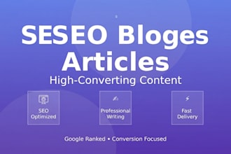write SEO optimized blog articles that rank on google