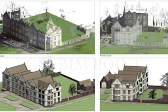 point cloud to dwg file, as built drawing, bim 3d model archicad from pointcloud
