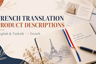 translate and proofread product descriptions into french