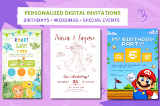 design a personalized digital invitation for any occasion