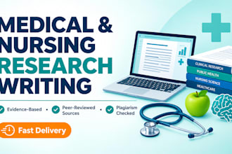 write medical, nursing, psychology and nutrition research