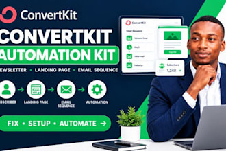 do convertkit automation kit newsletter landing page convertkit email sequence