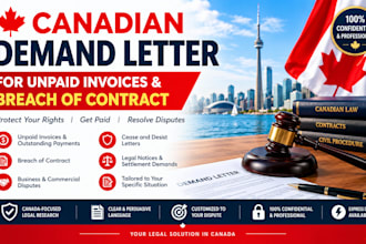 draft a canadian demand letter for unpaid invoices and breach of contract