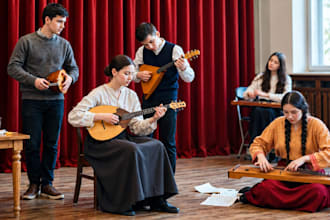 record live domra, balalaika, and gusli for eastern european folk music