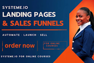 systeme io for automating landing pages and sales funnels for online course