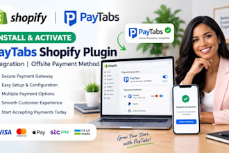 install and activate paytabs shopify plugin integration offsite payment method